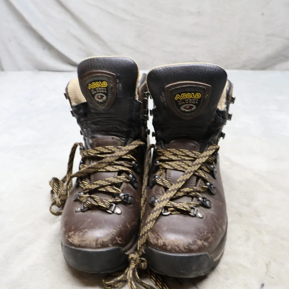 Asolo Mens 8.5 Hiking Boots Mens 8.5 Brown Leather Vibram Gore-Tex TPS 520 GV